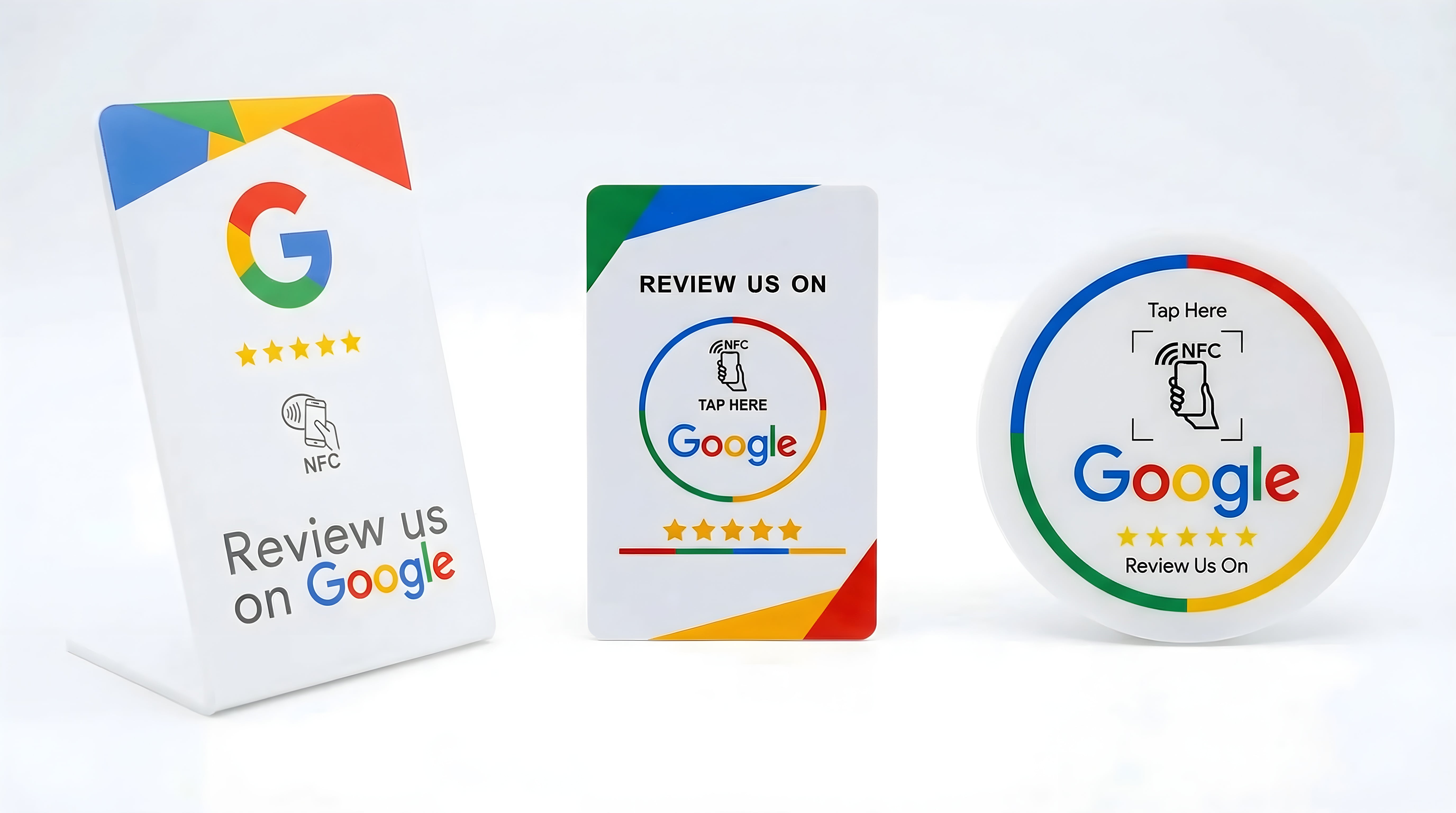 White Set - Stand, Card, and Sticker